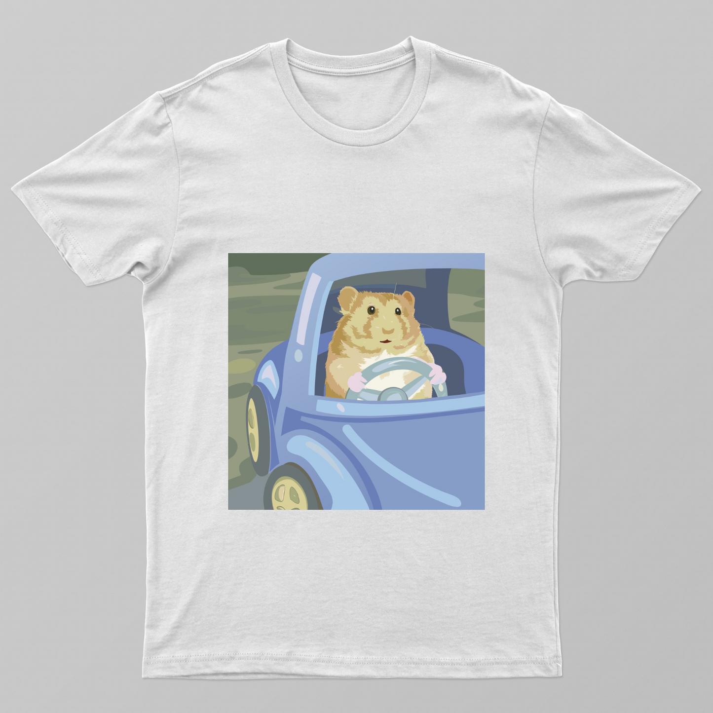 A hamster driving a toy car.jpg Tee by Sudiptha Sharon
