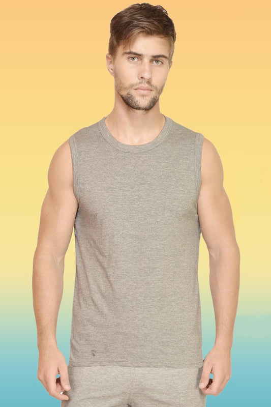 Grey Melange Simple & Basic tank top