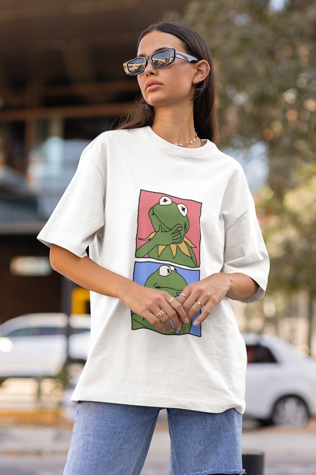 Kermit Thinking Oversized T-shirt