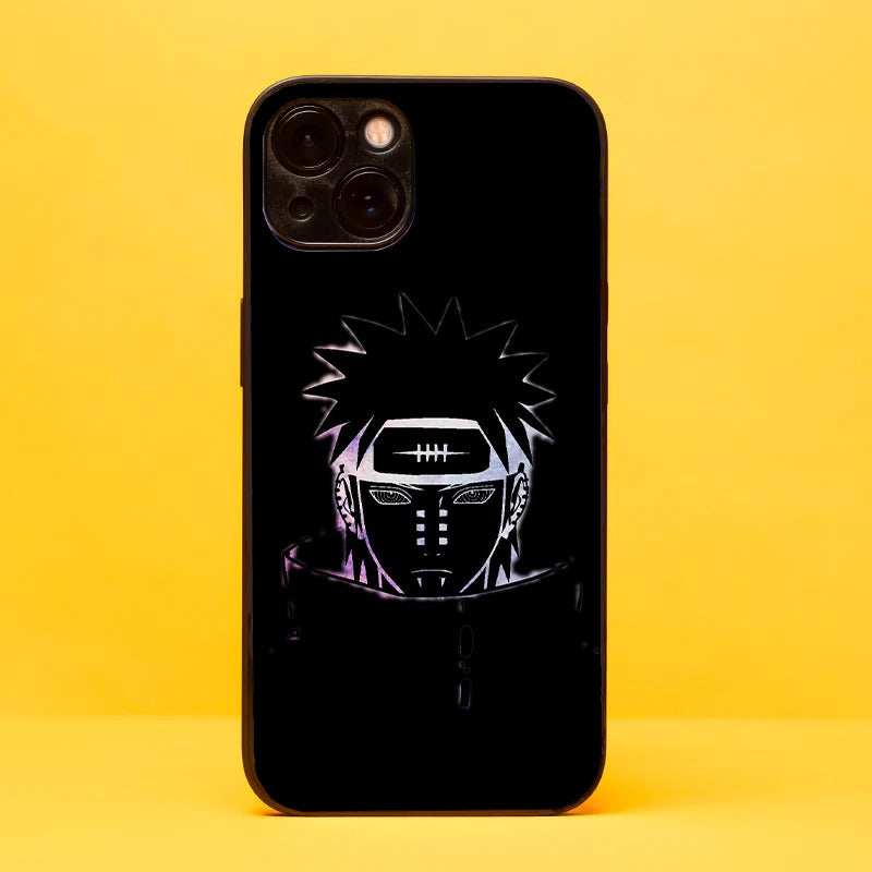 Elevate your iPhone or OnePlus with our black neon glass phone cover featuring Naruto's "Face in Pain" design. Crafted with high-quality materials, it provides sleek style and durable protection against scratches and drops. The striking black neon design captures Naruto's intense expression. Compatible with multiple models, this phone cover is a must-have accessory for Naruto fans. Protect your device and showcase your love for the series in style!
