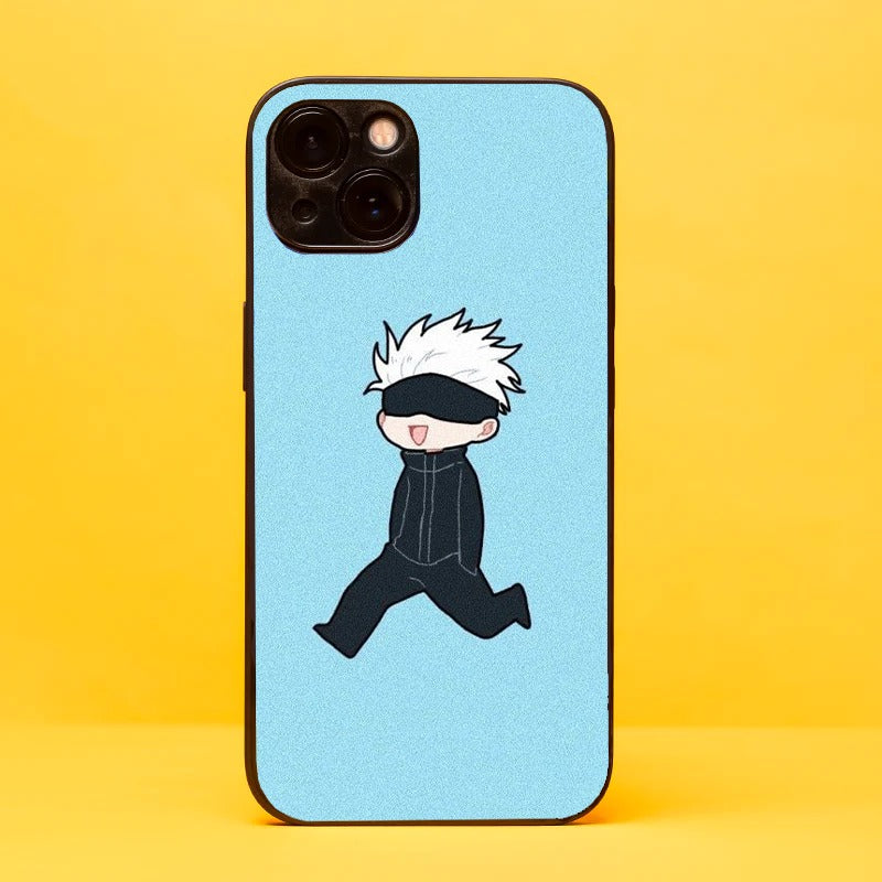Chibi Gojo Glass iPhone Case