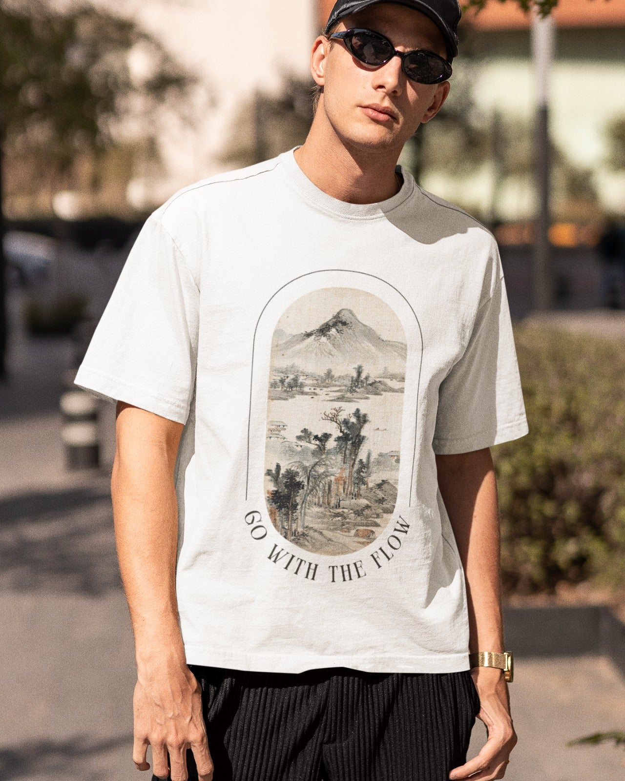 Go with the Flow Oversized Unisex T-shirt