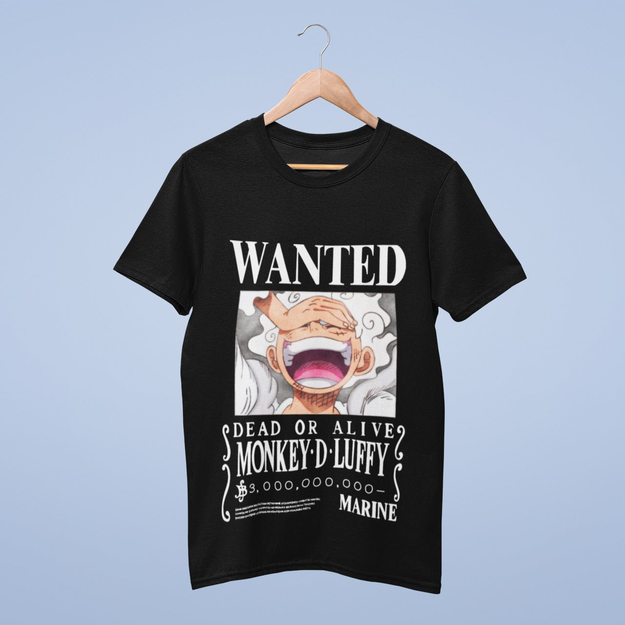 luffy wanted gear 5 Gear 5 Wanted Luffy poster T-shirt – The STATIC Store