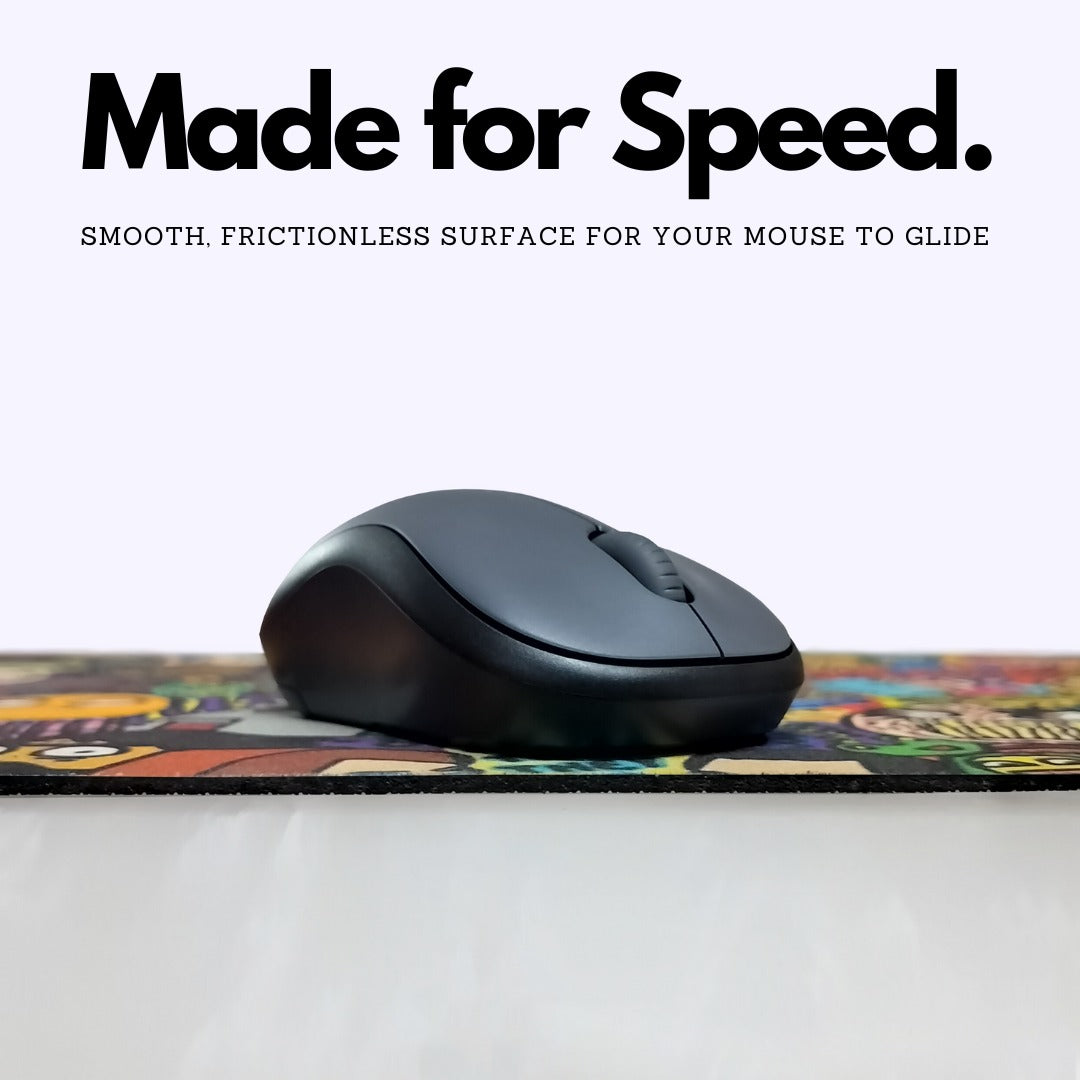 Coloured Mandala tile Texture Extended Mouse Pad