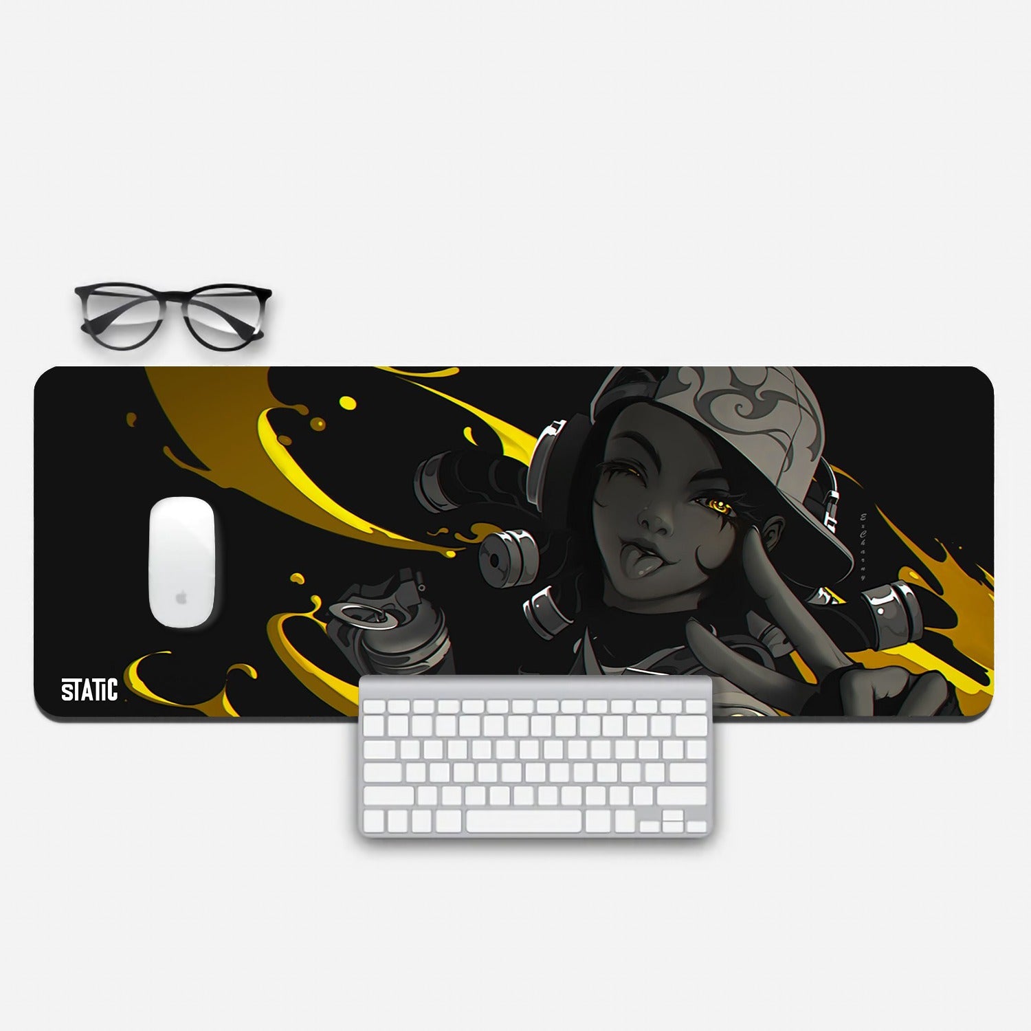 Enhance your gaming prowess with our Extended Gaming Mouse Pad featuring Raze from Valorant flashing a victory sign amid a radiant burst of yellow lights. Measuring 800x300mm, it provides ample space for precise mouse movements. Immerse yourself in the thrilling world of Valorant, elevating your gaming performance and style. Level up your setup today and seize victory with Raze by your side!