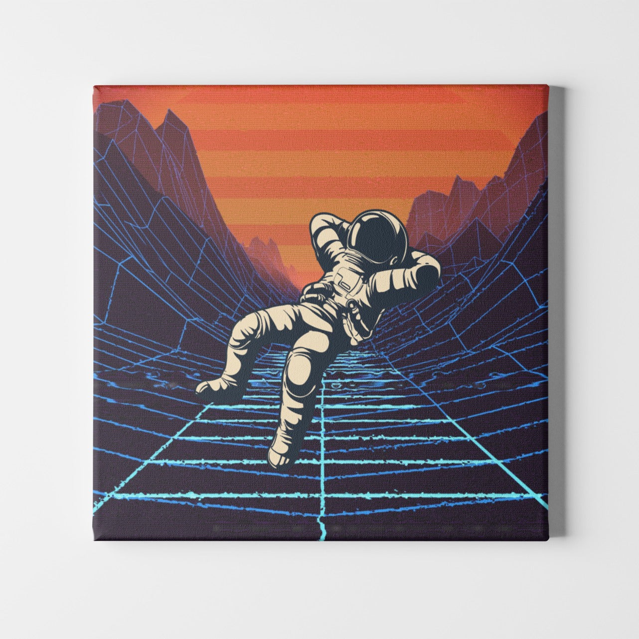 Retro Astronaut Canvas Print