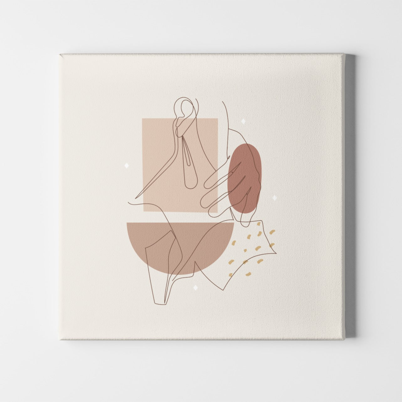 neck line art Aesthetic Canvas Print