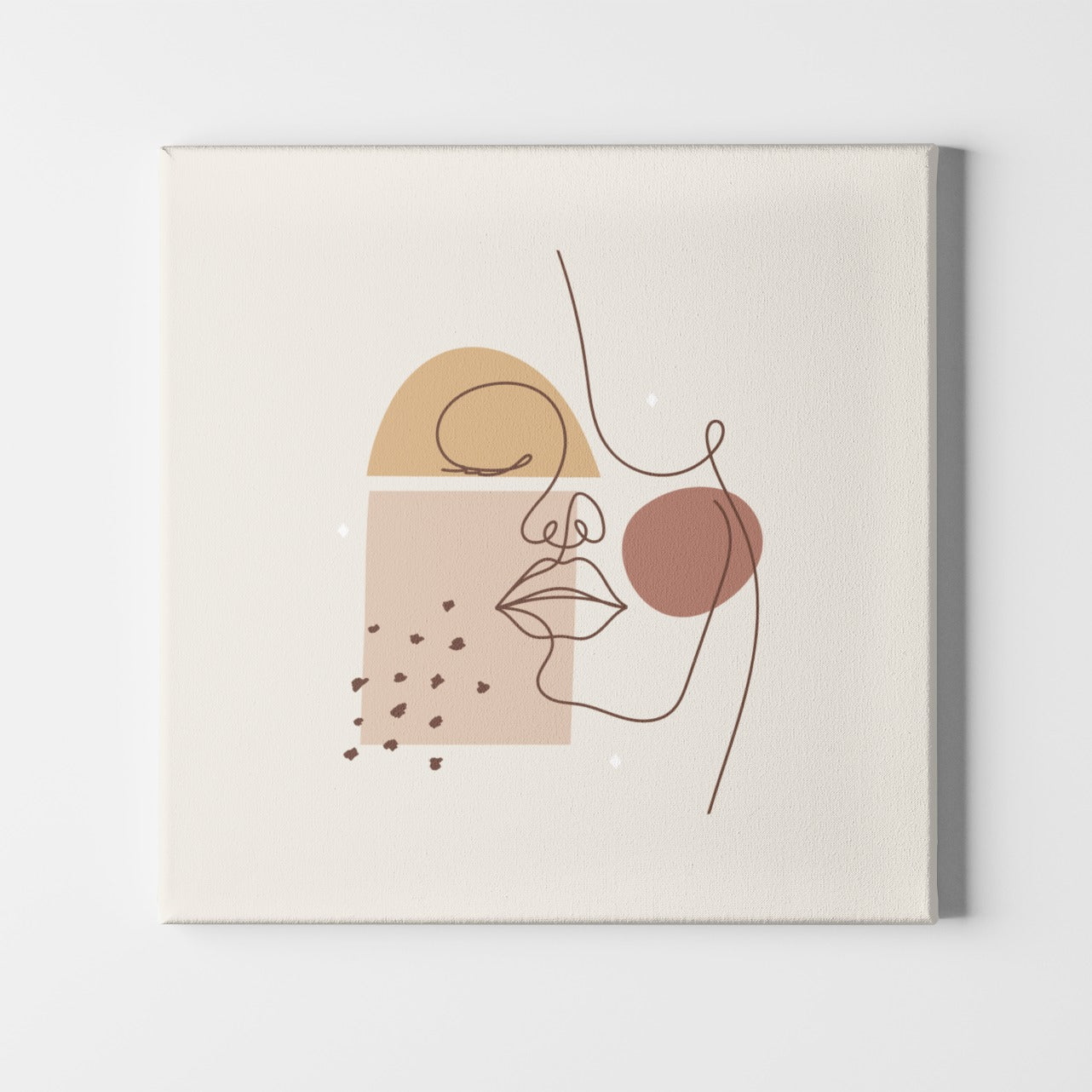 face line art Aesthetic Canvas Print