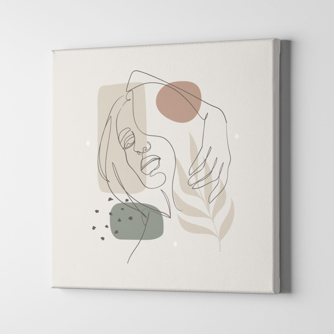 serene line art Aesthetic Canvas Print