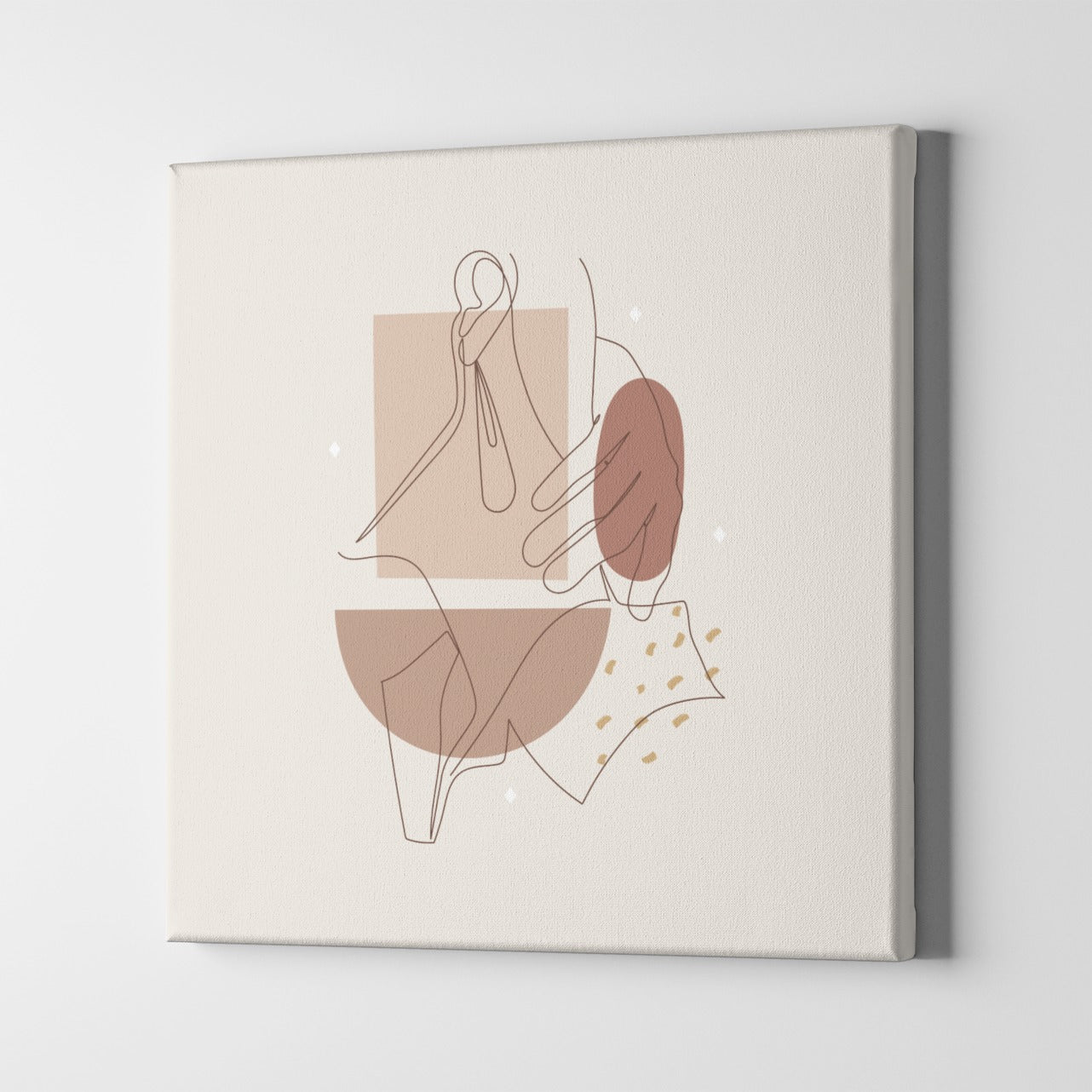 neck line art Aesthetic Canvas Print