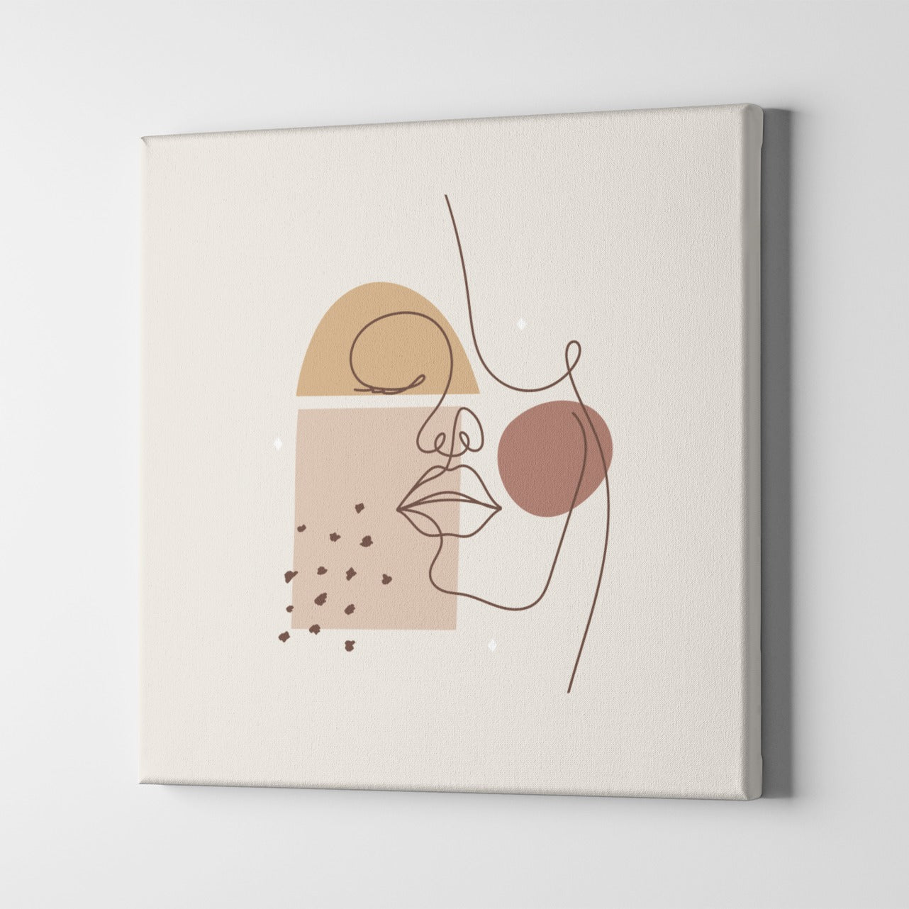 face line art Aesthetic Canvas Print