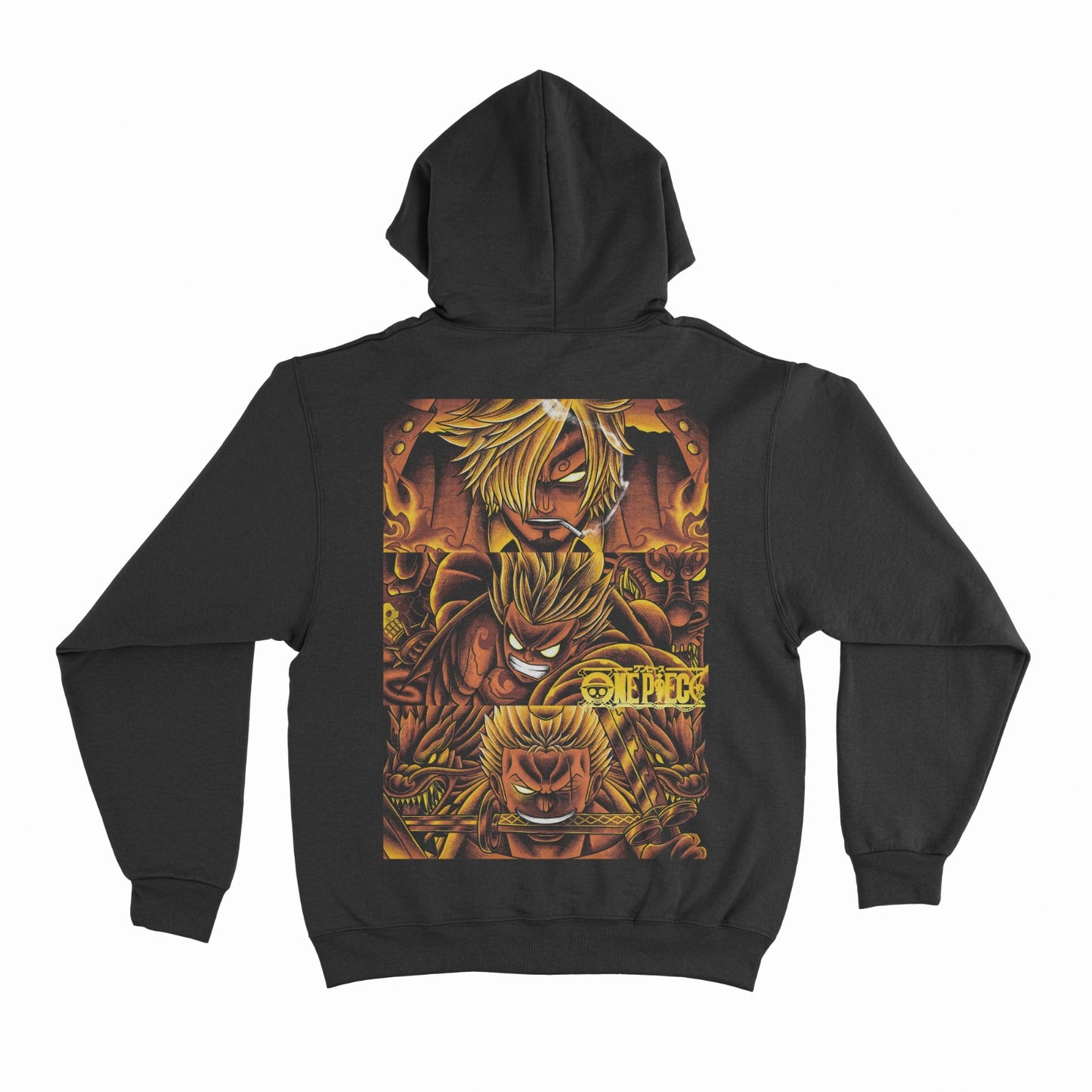 Golden Monster Trio Sanji Luffy Zoro Hoodie