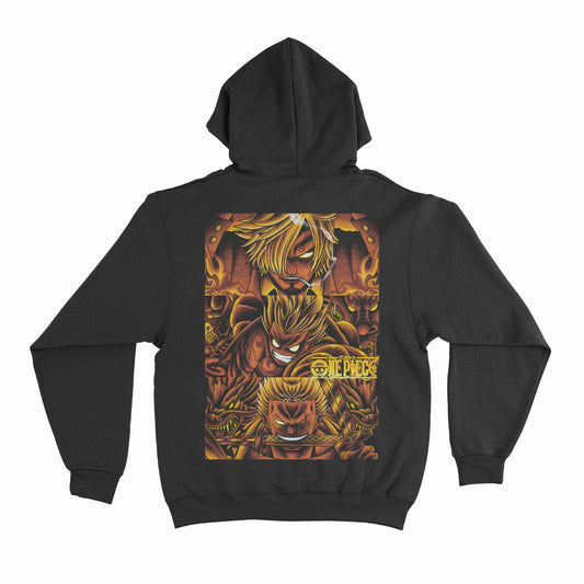 Golden Monster Trio Sanji Luffy Zoro Hoodie