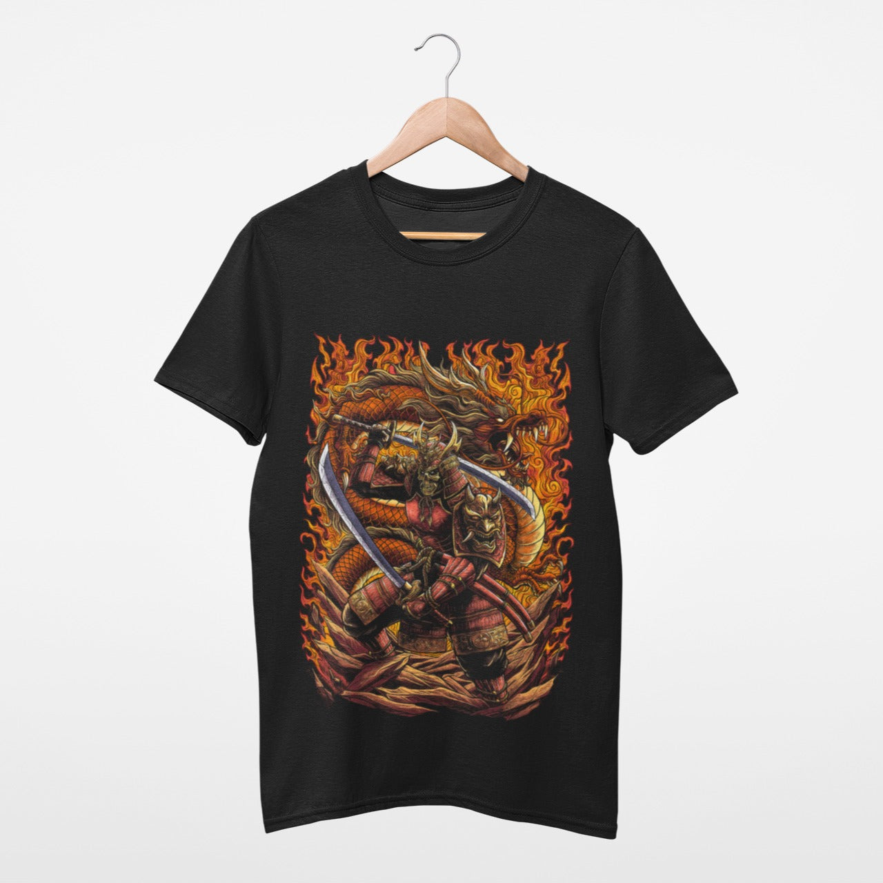 Fire Dragon Samurai T-shirt