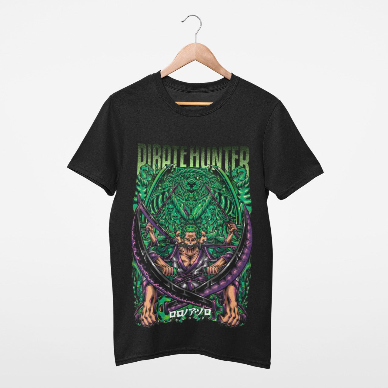 Nine-sword style Pirate Hunter Roronoa Zoro T-shirt