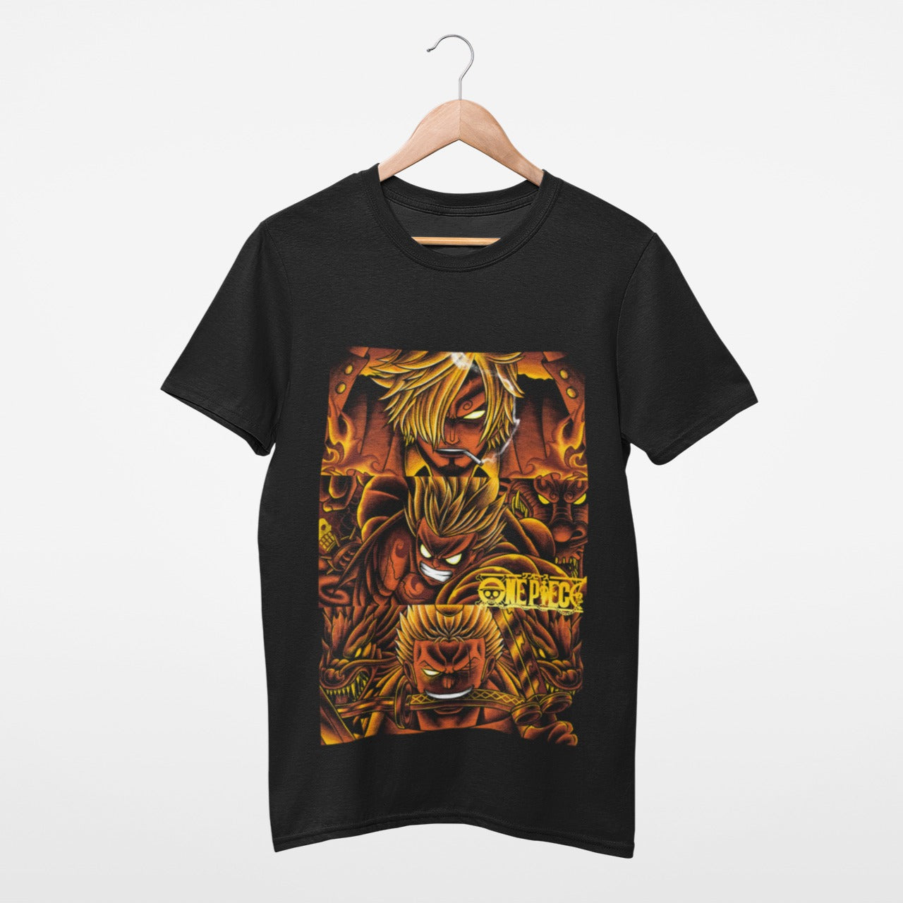 Golden monster trio Sanji Luffy Zoro T-shirt