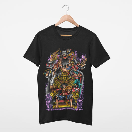 New Yonkou Luffy Shanks Blackbeard Buggy T-shirt