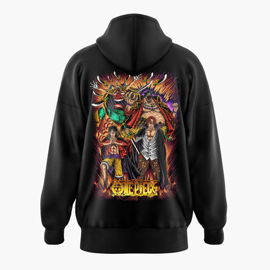 Yonkou Luffy Buggy Blackbeard Shanks One Piece Oversized Hoodie
