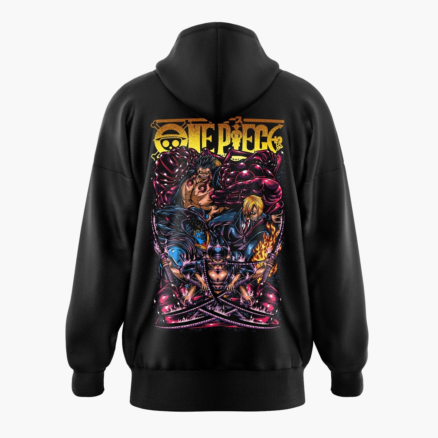 Luffy Sanji Jimbei Zoro Rampage One Piece Oversized Hoodie
