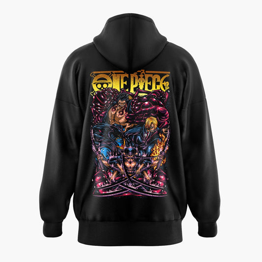 Luffy Sanji Jimbei Zoro Rampage One Piece Oversized Hoodie