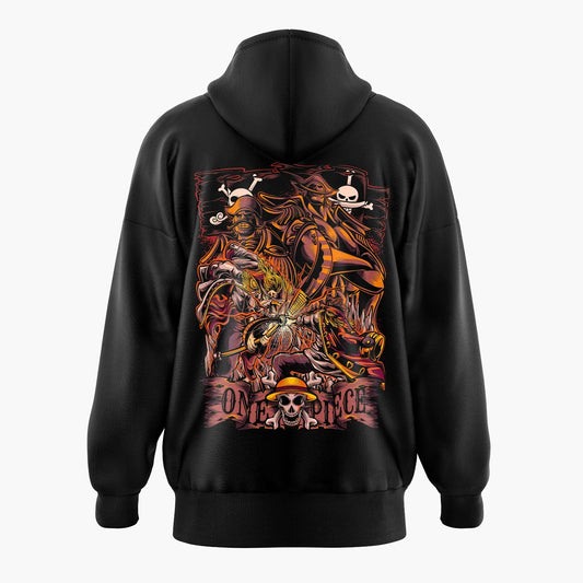 Gol D Roger vs Whitebeard One Piece Oversized Hoodie
