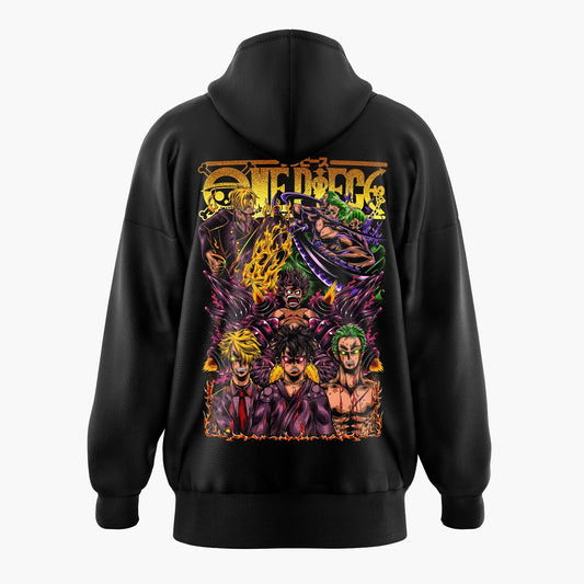 Crazy Monster Trio Sanji Luffy Zoro Oversized Hoodie