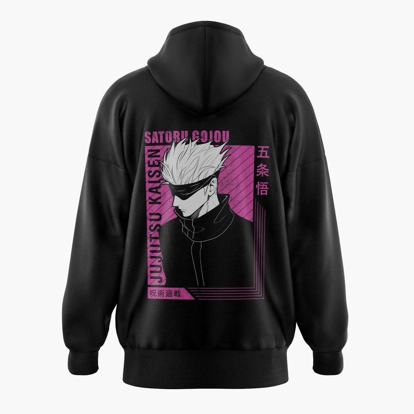 Magenta Blindfolded Satoru Gojo Oversized Hoodie - Jujutsu Kaisen