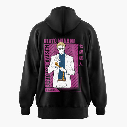 Magenta Kento Nanami Jujutsu Kaisen Oversized Hoodie