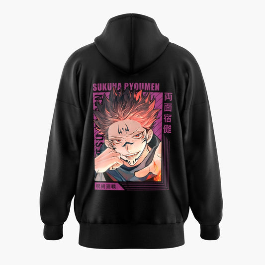 Magenta closeup Ryoumen Sukuna Jujutsu Kaisen Oversized Hoodie