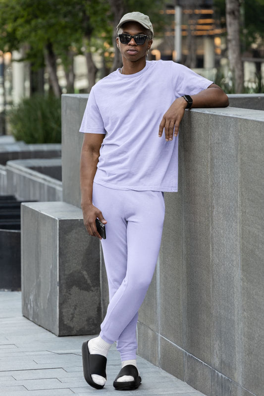 Unisex T-shirt Co Ord Set || Lavender || Essentials