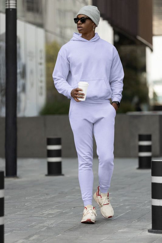 Unisex Hoodie Co ord Set || Lavender || Essentials