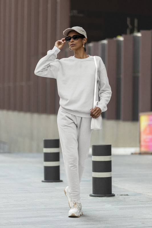 Unisex Sweatshirt Co ord Set || Grey Melange || Essentials