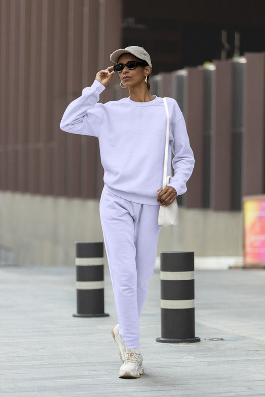 Unisex Sweatshirt Co ord Set || Lavender || Essentials