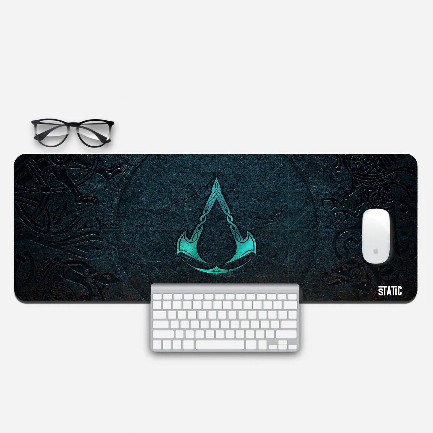 Assassin's Creed blue logo Extended Mouse Pad