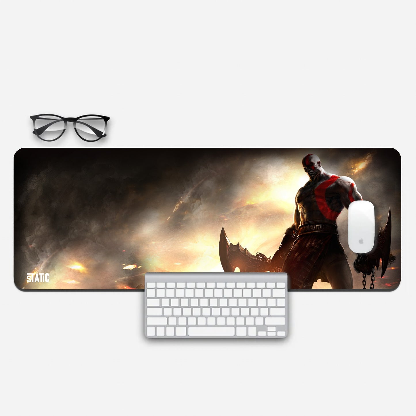 God of War Extended Mouse Pad Kratos sky silhouette