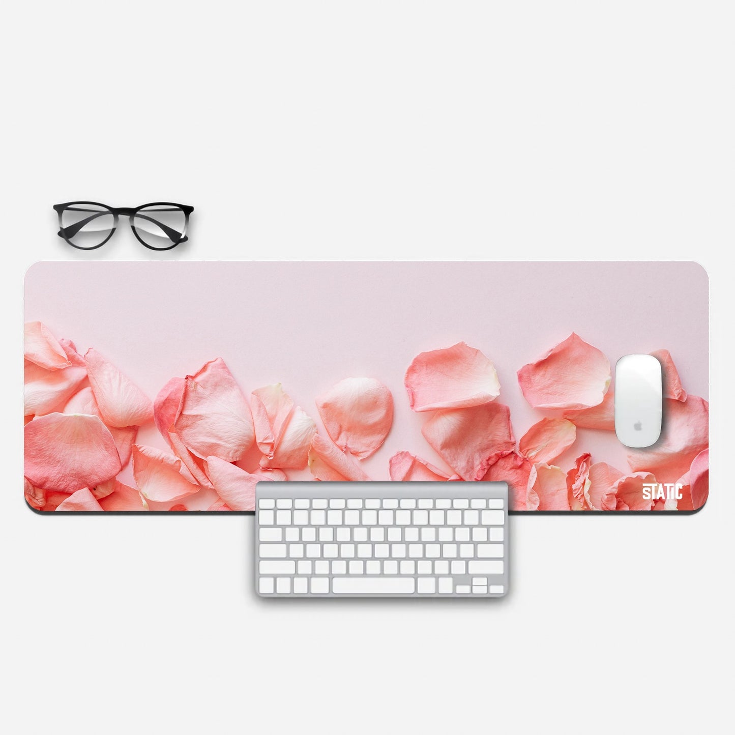 pink rose petals Aesthetic Extended Mouse Pad