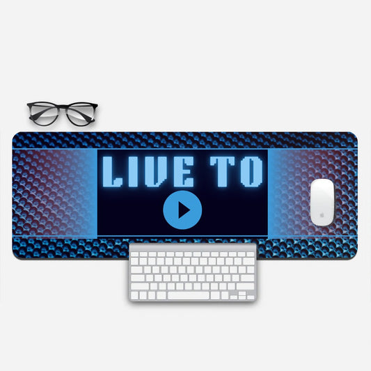 Live to Play Extended Mouse Pad by @javinovelty