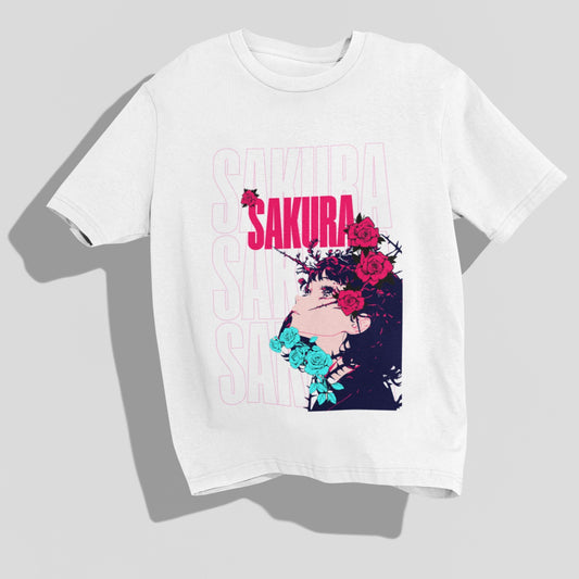 Sakura Girl Oversized T-shirt by @_.shariar