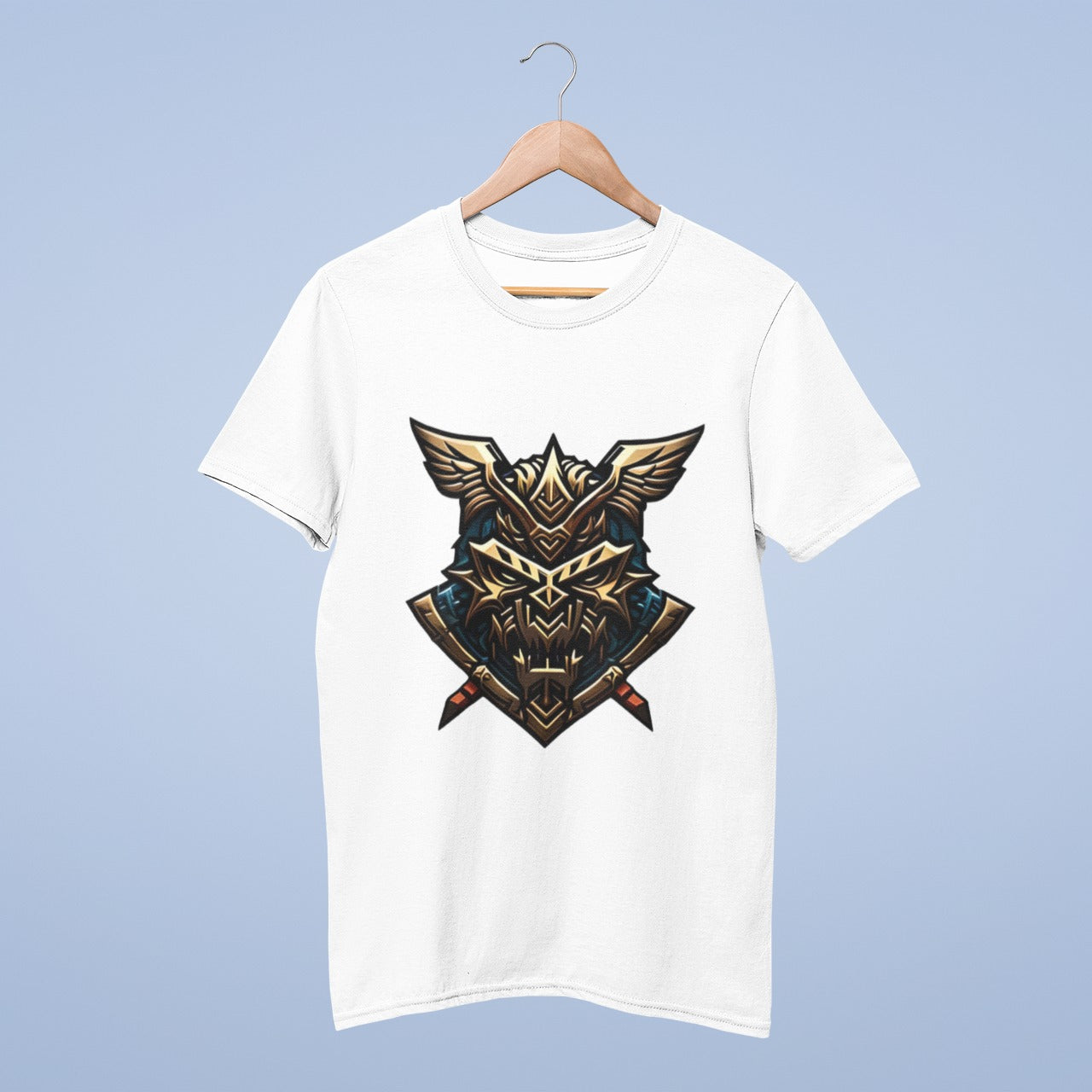 Gold Viking Warrior Helmet T-shirt from @arkoroy99
