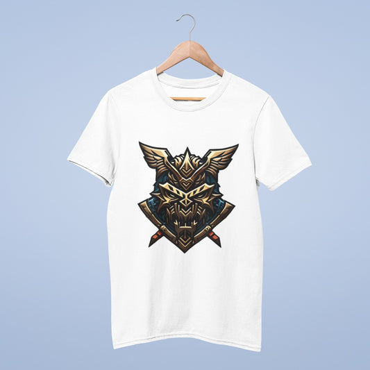 Gold Viking Warrior Helmet T-shirt from @arkoroy99