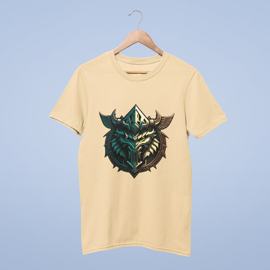 Mystic Viking Warrior crest T-shirt from @arkoroy99
