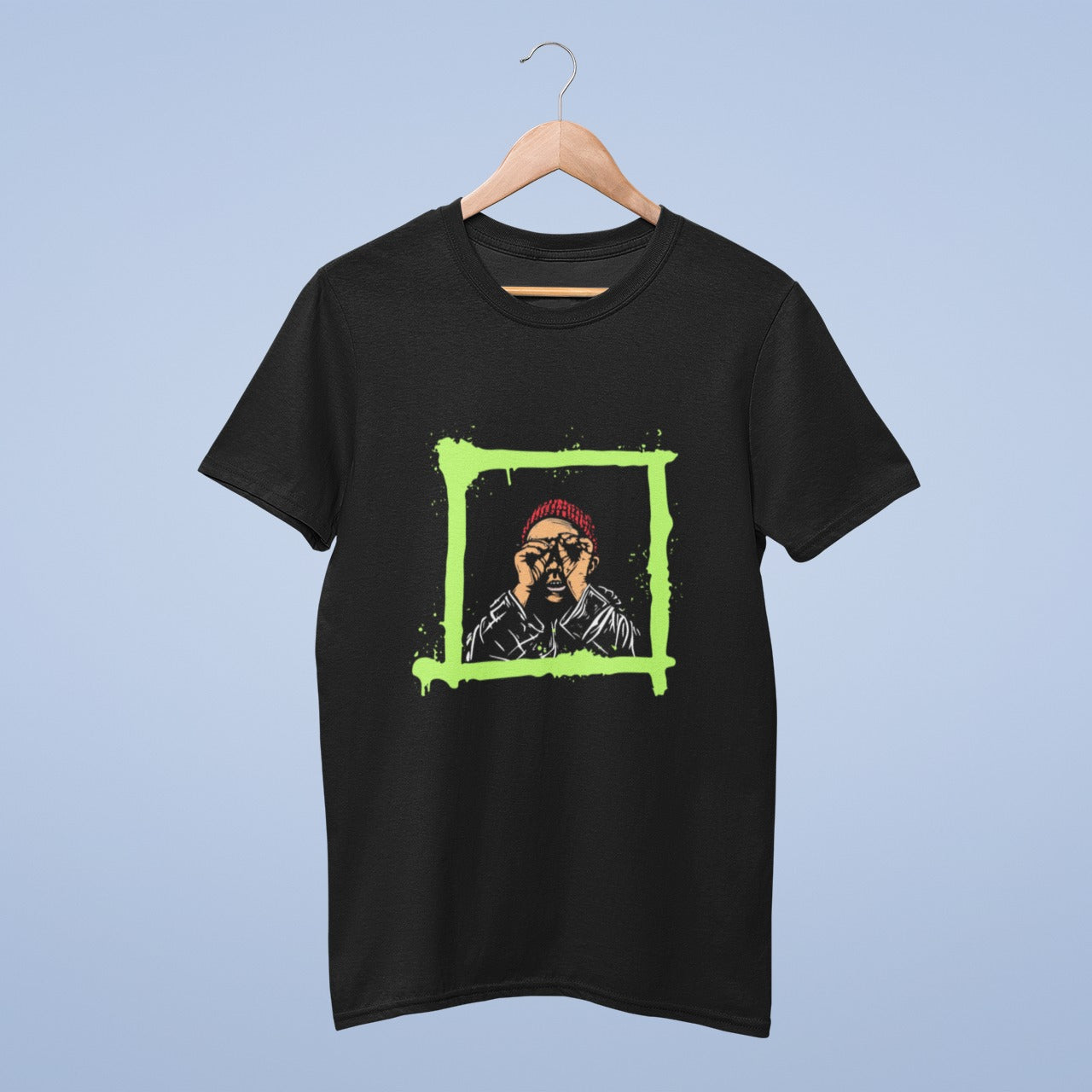 Through the hand binoculars T-shirt from @javinovelty