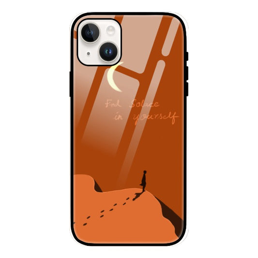 Find solace in yourself Glass Phone Case by @artsy_innerself