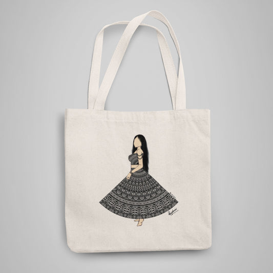 Symmetric dress Tote Bag With Zipper by @_sm_teju_
