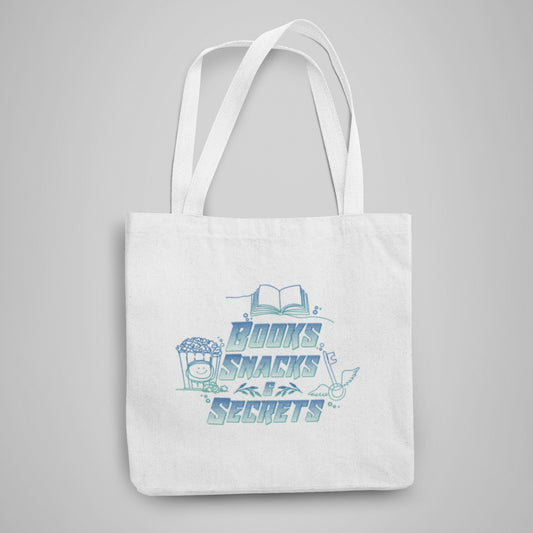 Books, Snacks & secrets Tote Bag With Zipper by @sandhya_s_artlab