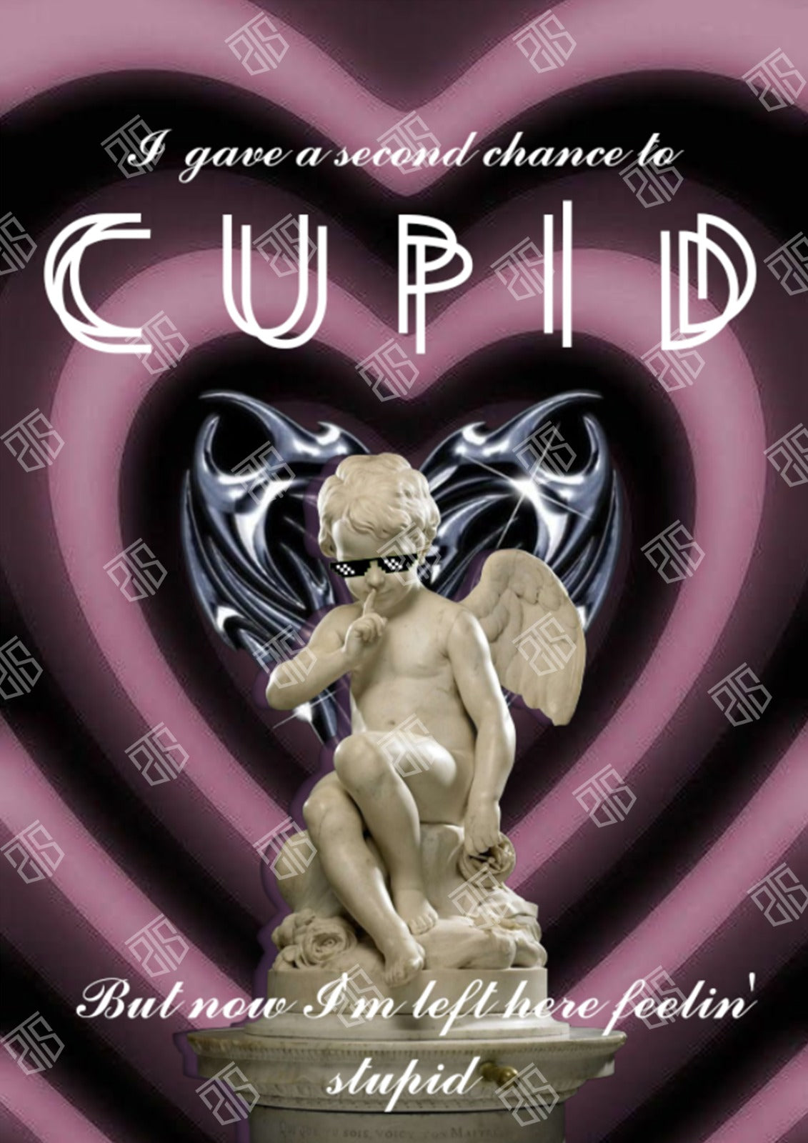 Dope stupid cupid Metal Poster by @pa3print