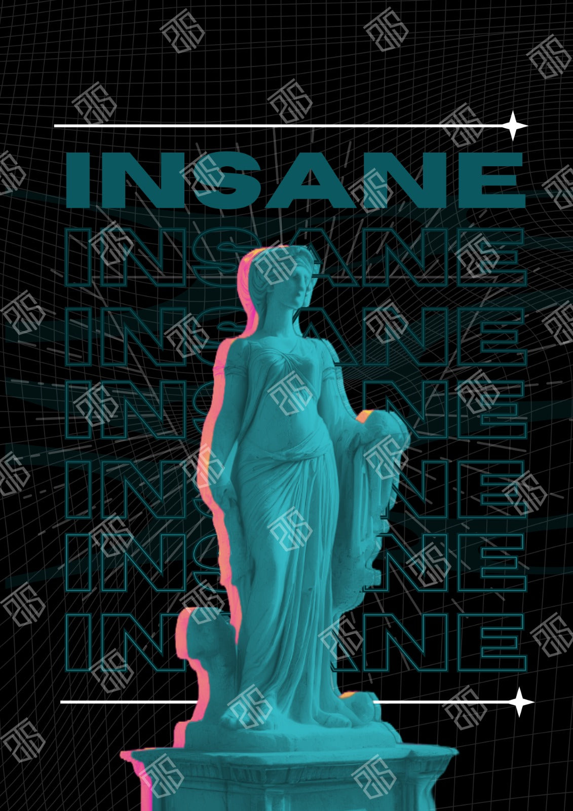 Insane Graphic greek Metal Poster by @pa3print