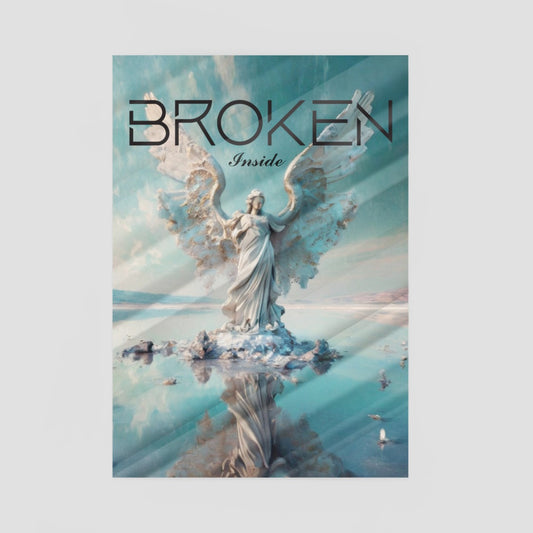 Broken inside fallen angel Metal Poster by @pa3print
