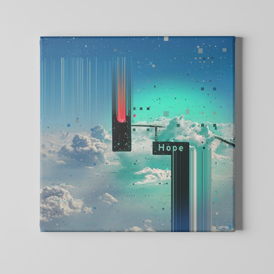 Hope Traffic abstract Canvas Print by @CanopyHighrise