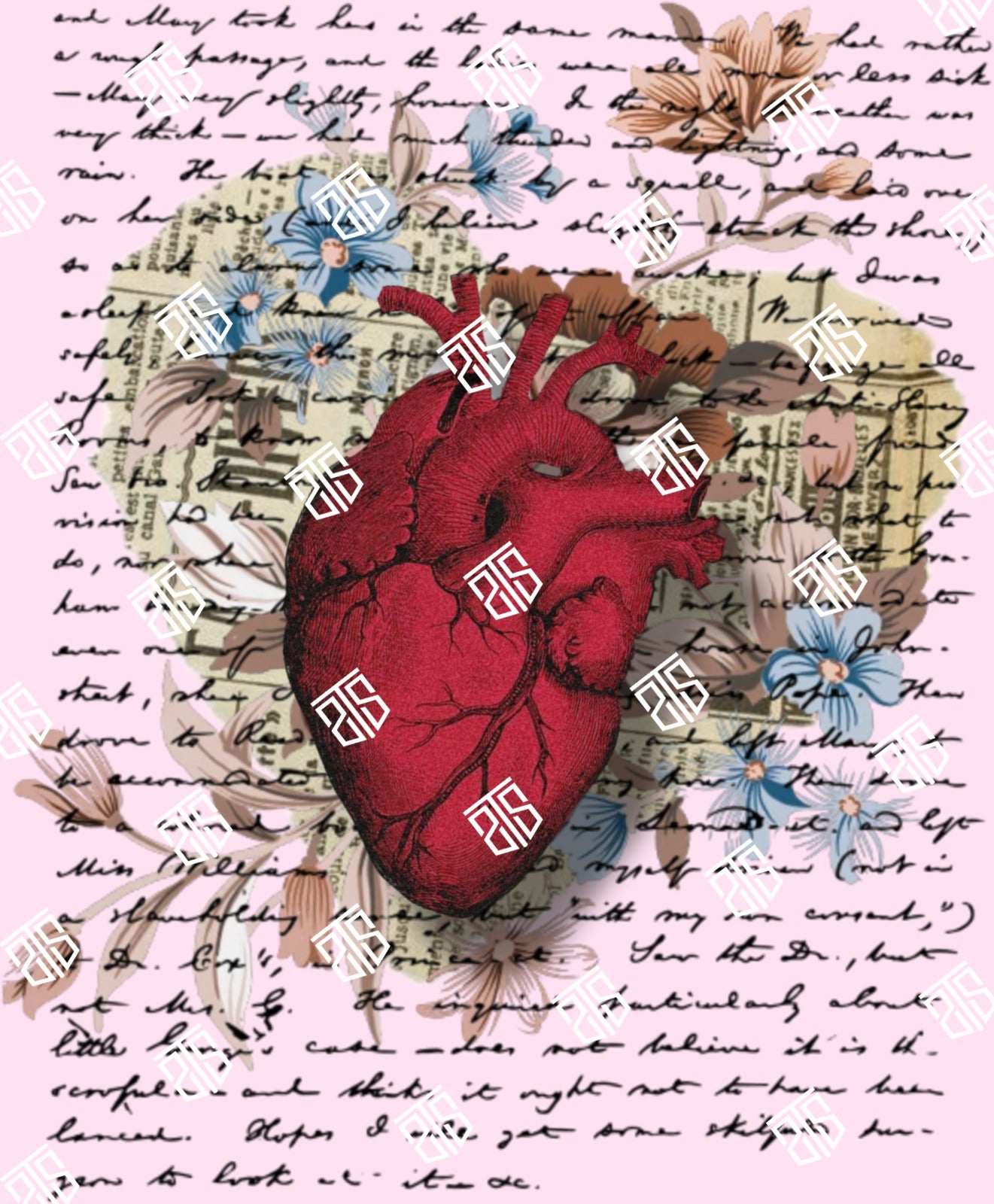 Heart on a letter Metal Poster by @_je_s_s_i_e_57